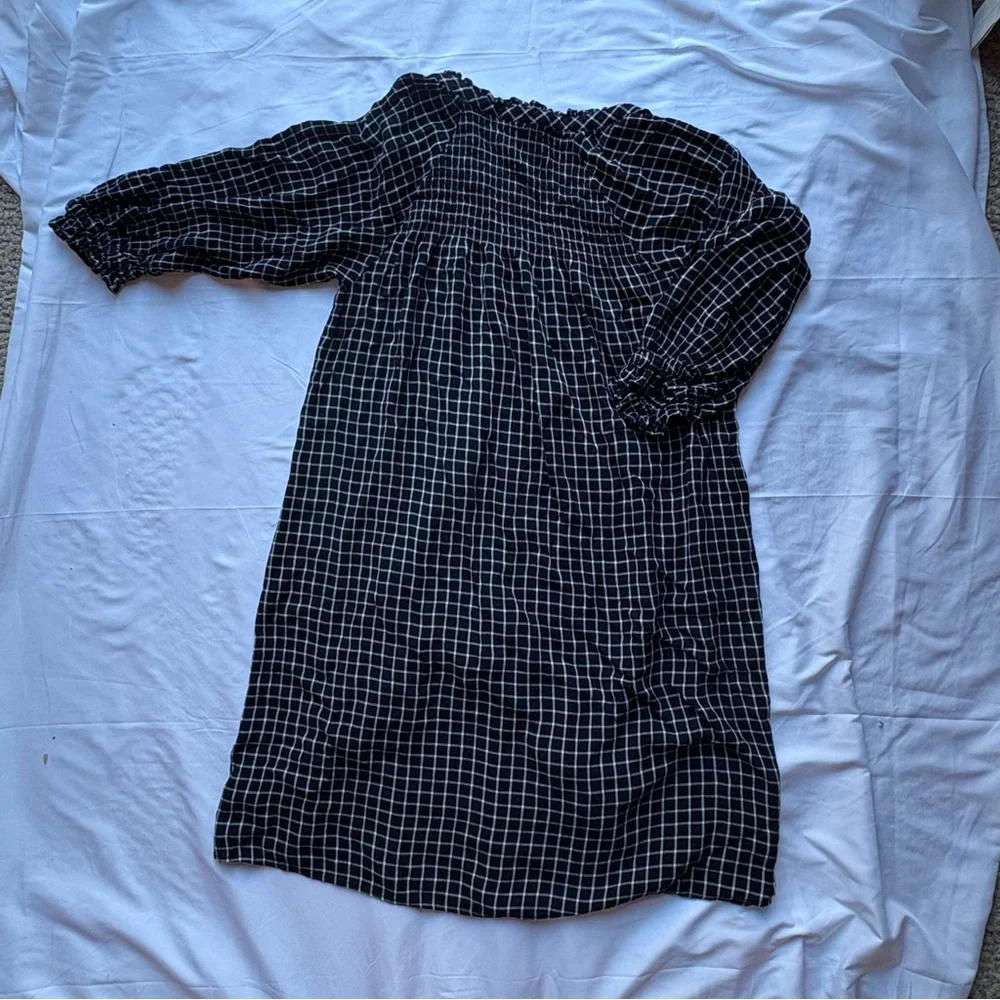 Maeve by Anthropologie | Black and White Gingham Dress Sz M - Picture 2 of 7